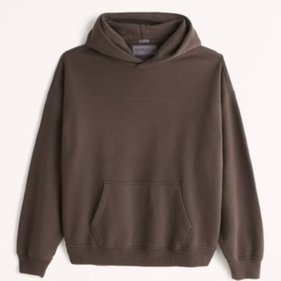 Abercrombie & Fitch Essential Popover Hoodie Brown Large - Picture 1 of 5